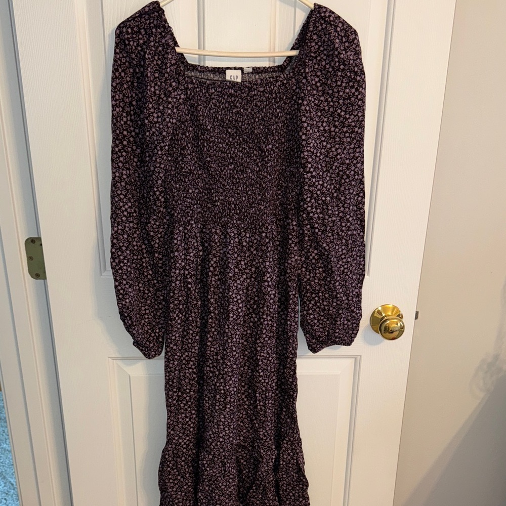 GAP Purple and Black Textured Dress